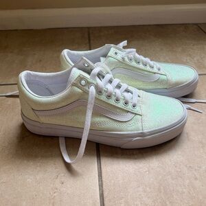 Vans Old School UV White/Pink Glitter Sneakers US Women’s 8 / US Men’s 6.5